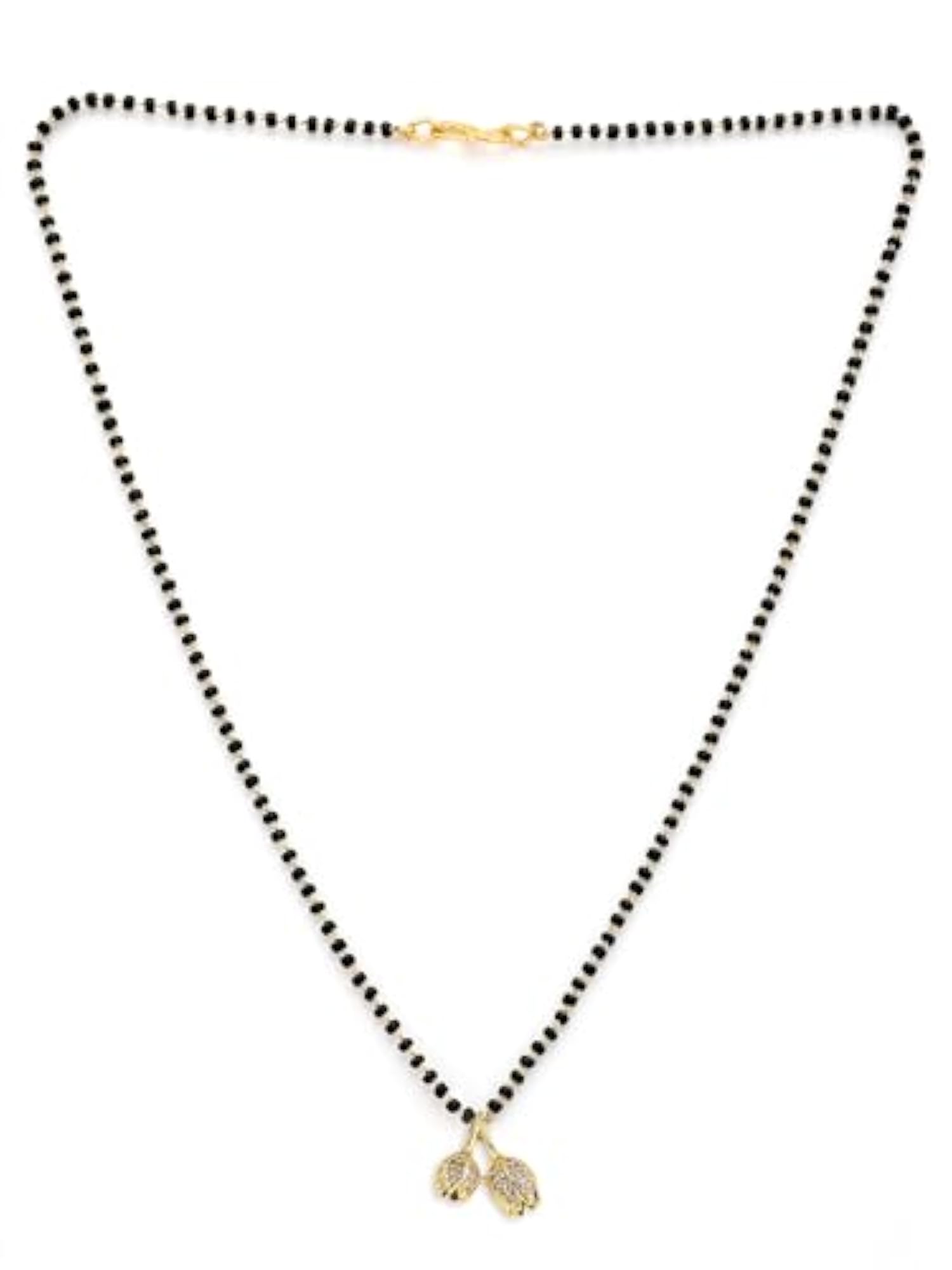 Women's Classic Floral Charm Beaded Mangalsutra, Traditional